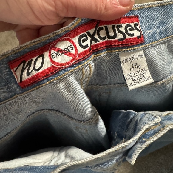 No Excuses Vintage High Rise Mom Jeans Size 17/18 | Button Fly Tapered Leg - Picture 4 of 6